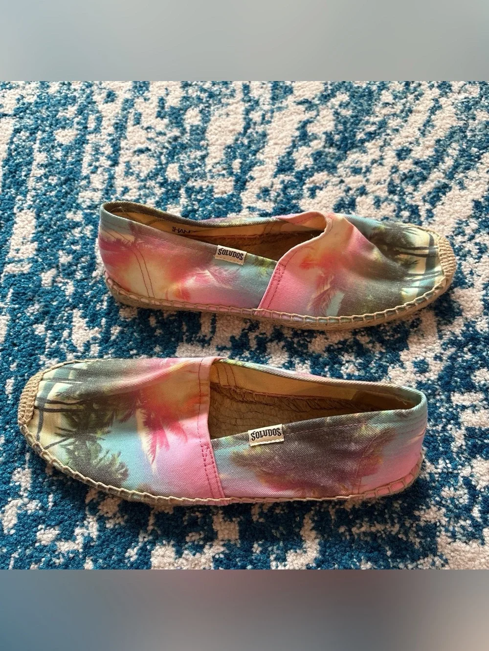 Soludos Tie-Dye Palm Print Espadrilles
